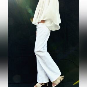H&M White Wide Leg Jeans